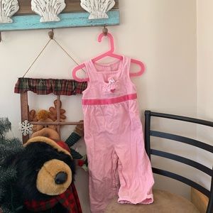 Adorable pink corduroy 2T overalls.